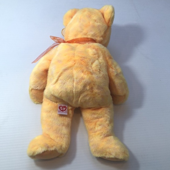 NWT TY Collectible Beanie Buddy SUNNY the e-Bear 14" 2001 Golden Yellow Bear NEW - Picture 5 of 12
